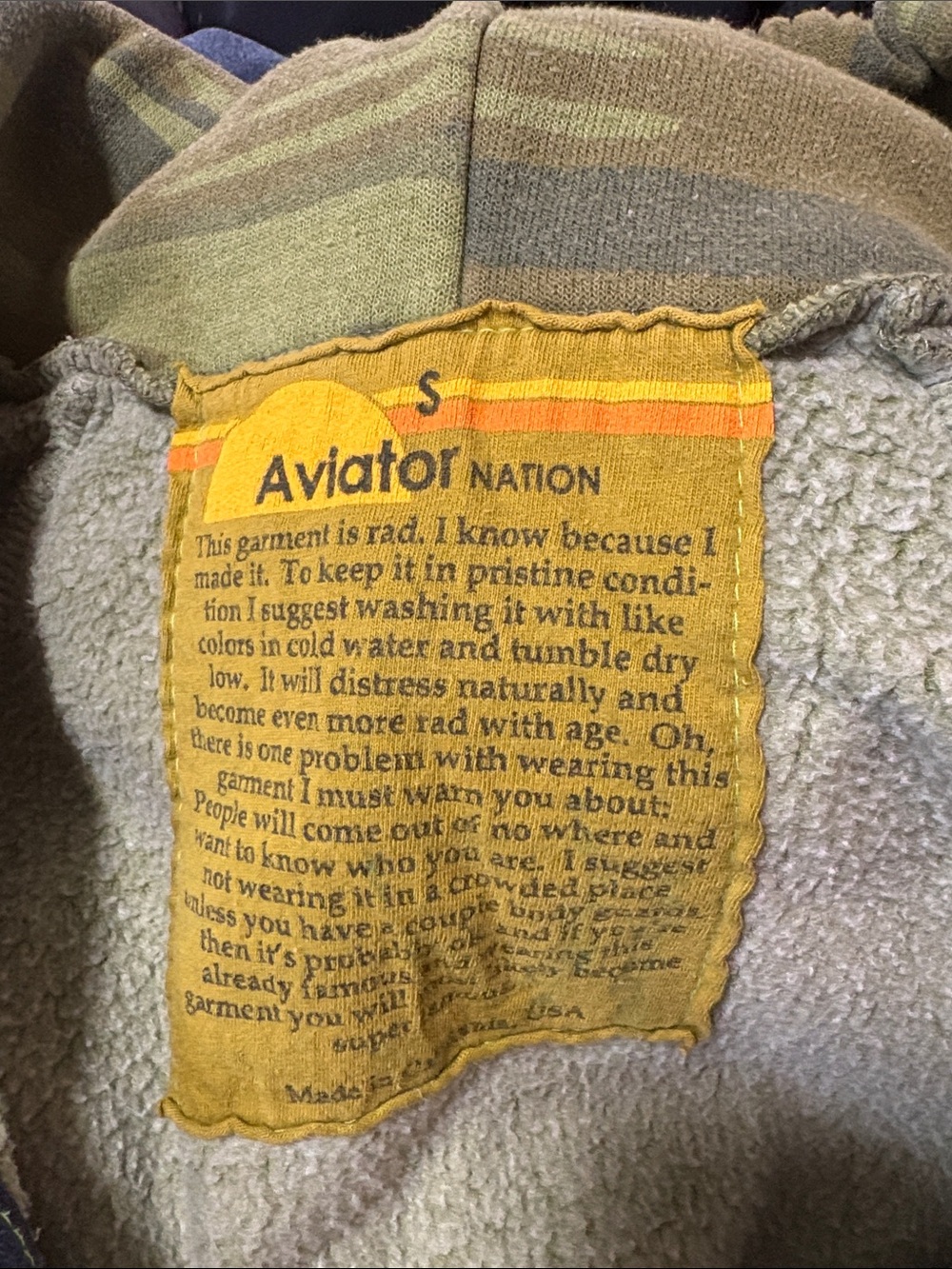 Aviator Nation Yellow Label Men’s Zip-Up Sweater